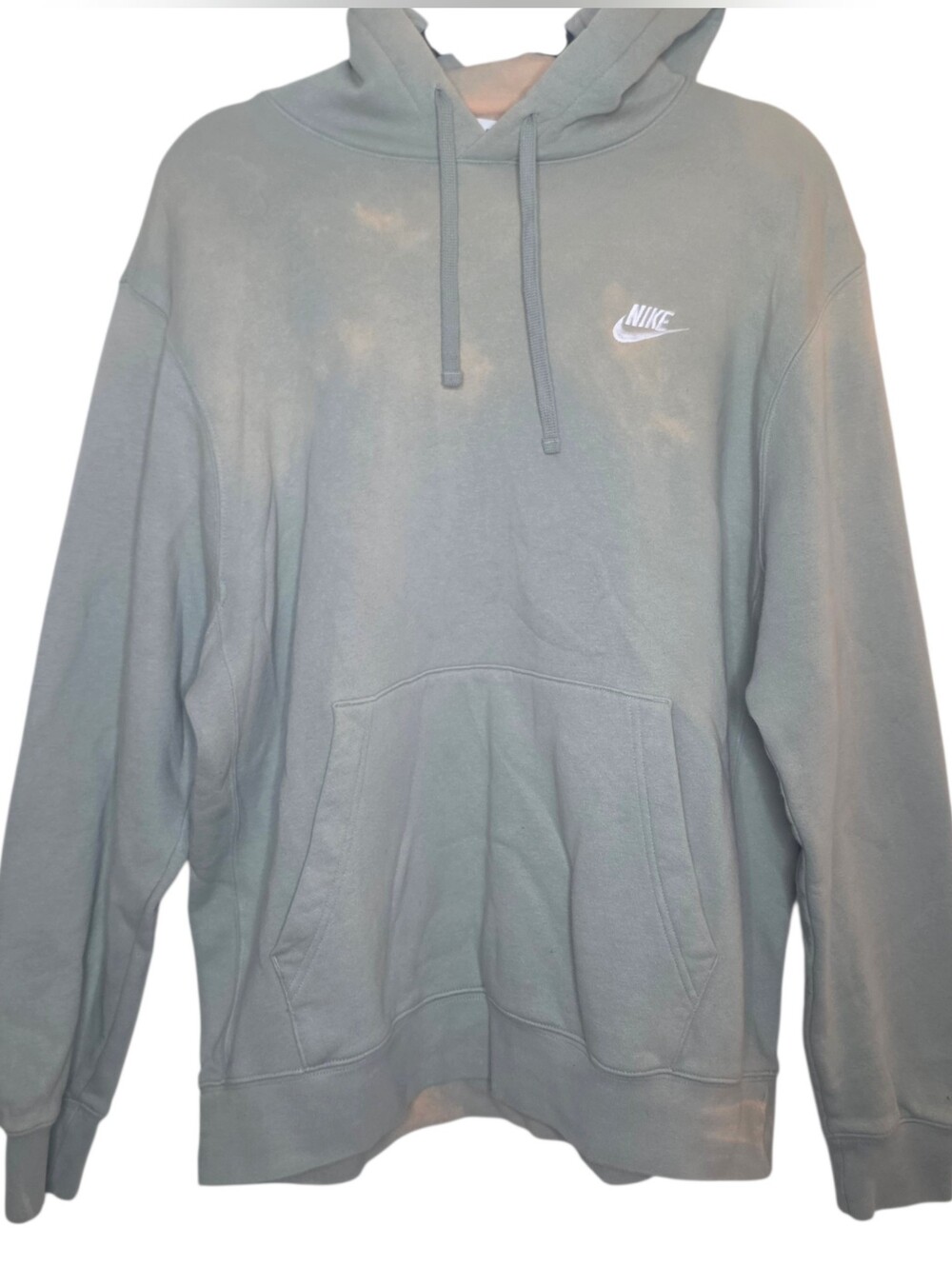 Nike Acid Washed Pullover Hoodie Light Green/Salmon Size XL